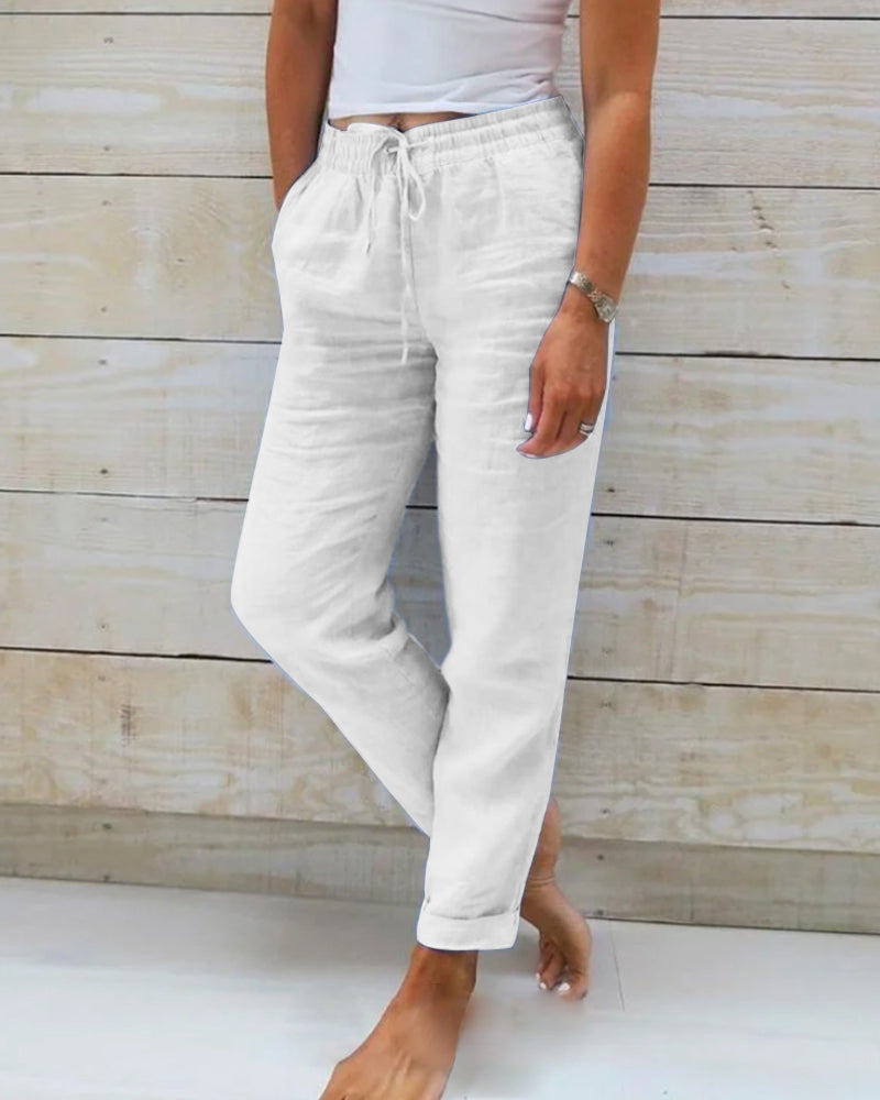 LIVIA™ | Luftige Leinenhose mit Stretch-Komfort