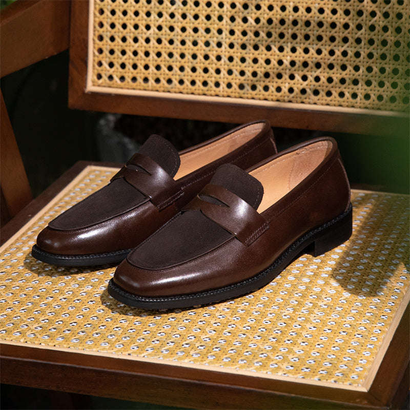 Paris Penny Loafers mit Kontrast
