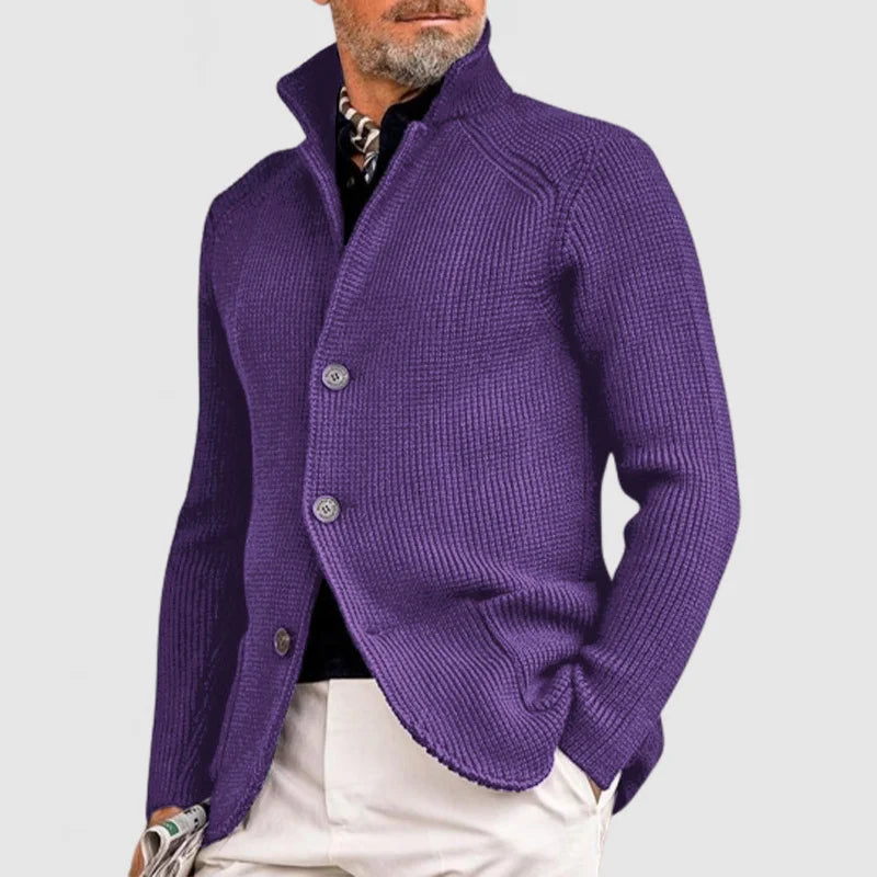 Elegante Strickjacke mit Revers für Herren