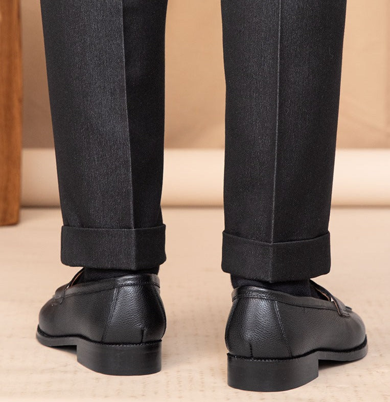 La Roche Penny Loafers aus Wildleder mit Kontrast