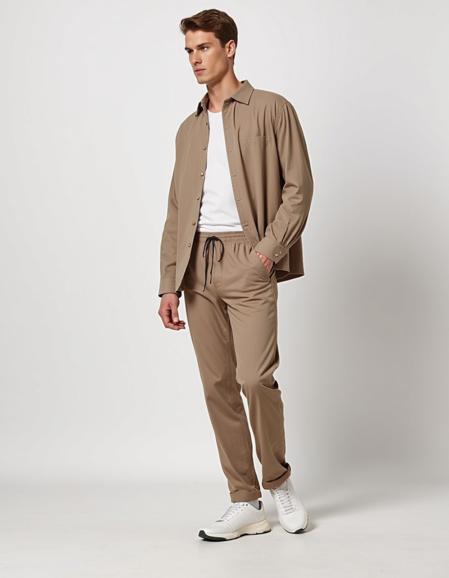 AIDEN - BEIGE ZWEITEILIGES SET