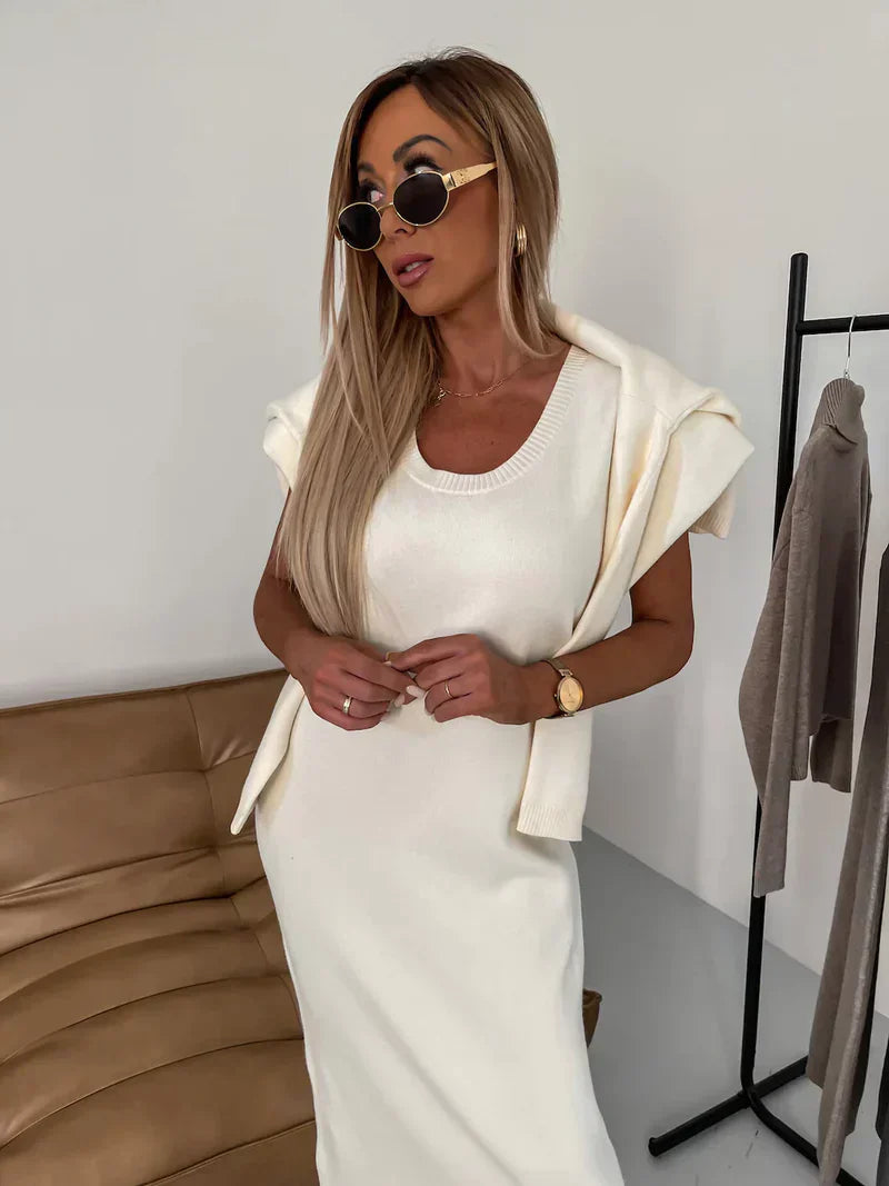 Kleid mit Rollkragenpullover