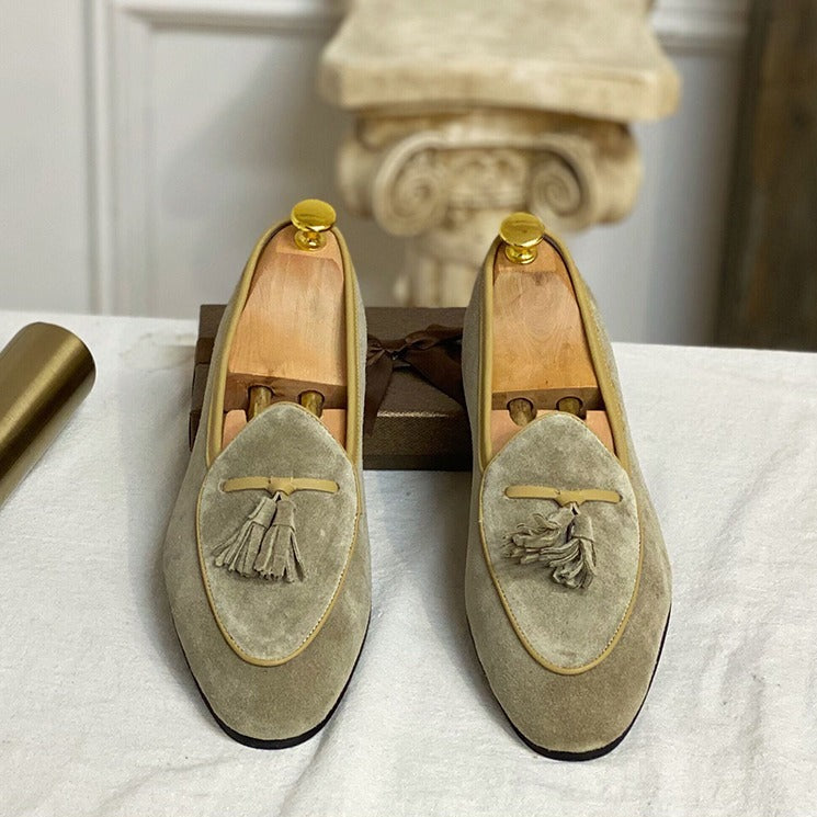 Monte-Carlo Yacht Loafers aus Wildleder mit Quasten