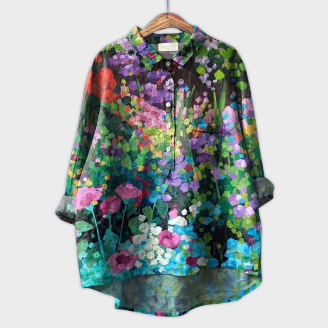 Blütenkunst Bluse