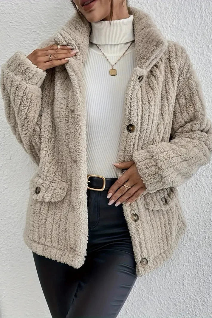 NOVA™ Wendbarer Samtknopf Cardigan