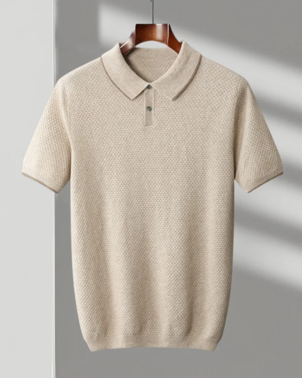 Edelglanz Herren Cashmere Polo-Shirt