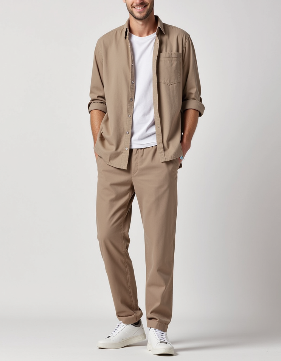AIDEN - BEIGE ZWEITEILIGES SET