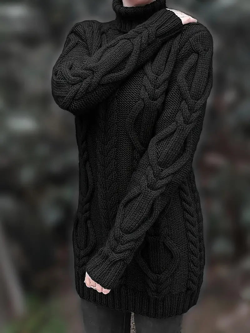 Narda™ Damen Rollkragen Kleid
