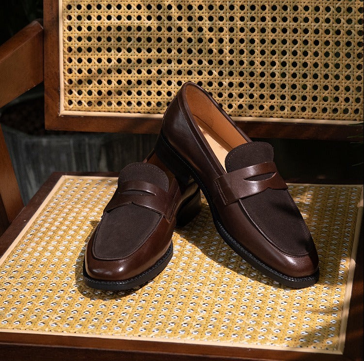 Paris Penny Loafers mit Kontrast