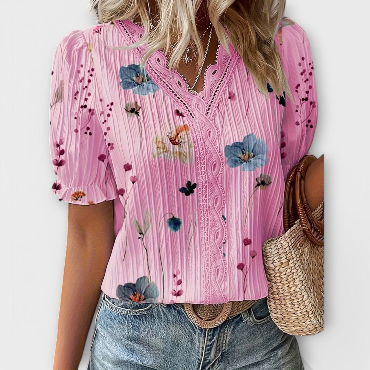 Spitzenglanz Bluse