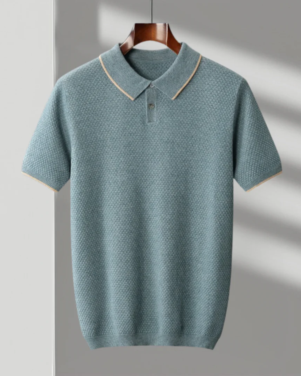Edelglanz Herren Cashmere Polo-Shirt