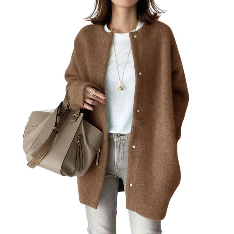 Genevia Eleganter Strick Strickjacke