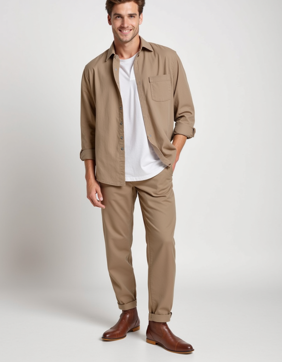 AIDEN - BEIGE ZWEITEILIGES SET