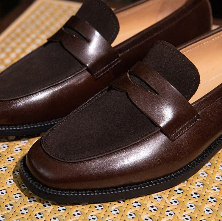 Paris Penny Loafers mit Kontrast