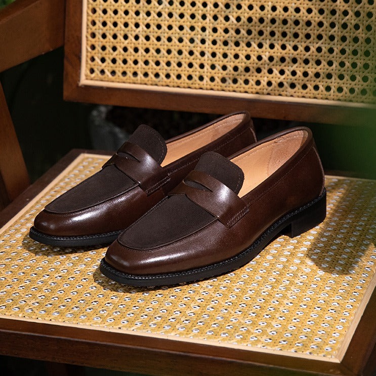 Paris Penny Loafers mit Kontrast