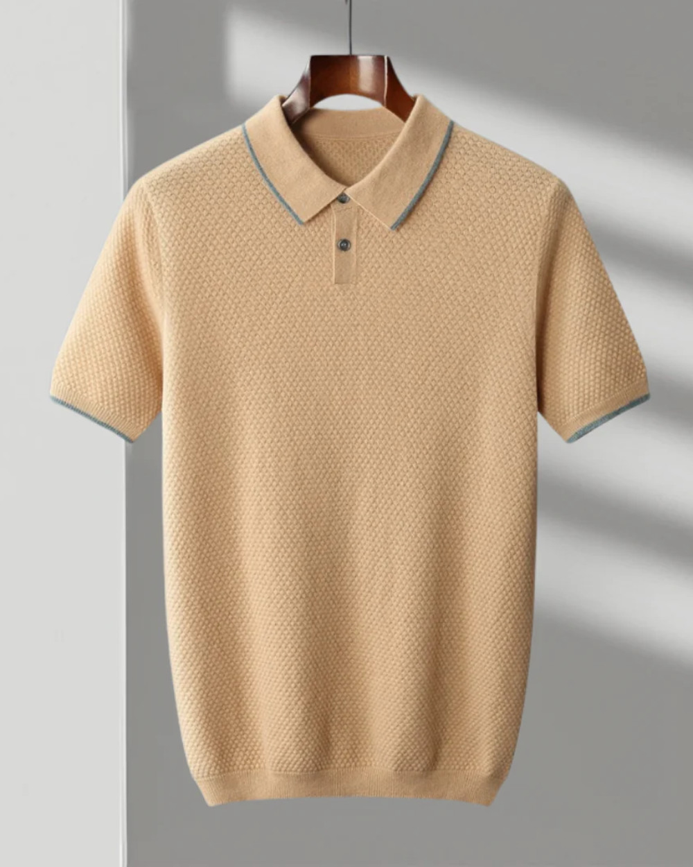 Edelglanz Herren Cashmere Polo-Shirt