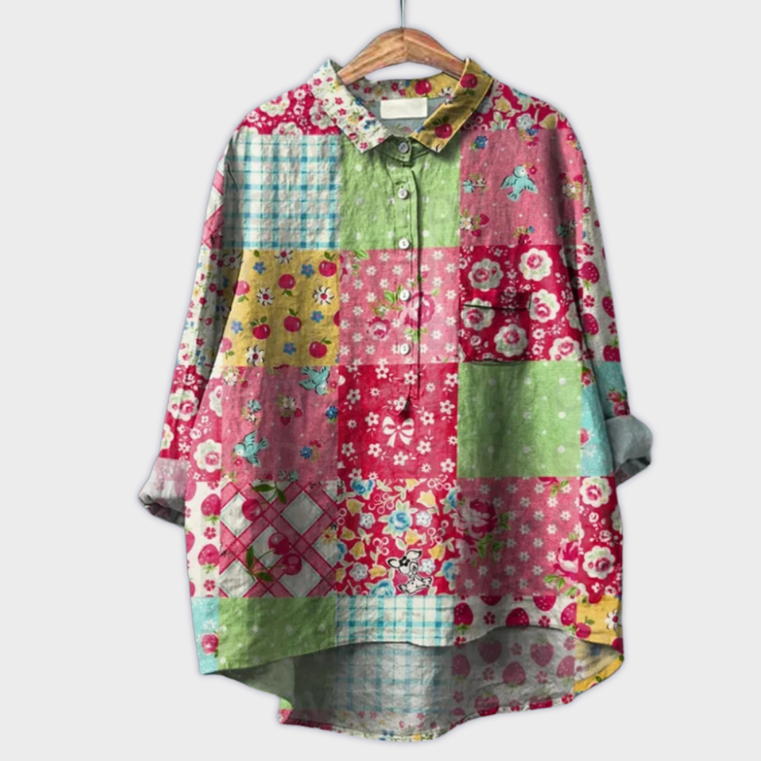 Blütenkunst Bluse