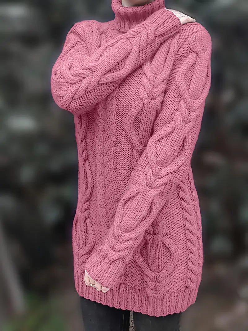 Narda™ Damen Rollkragen Kleid