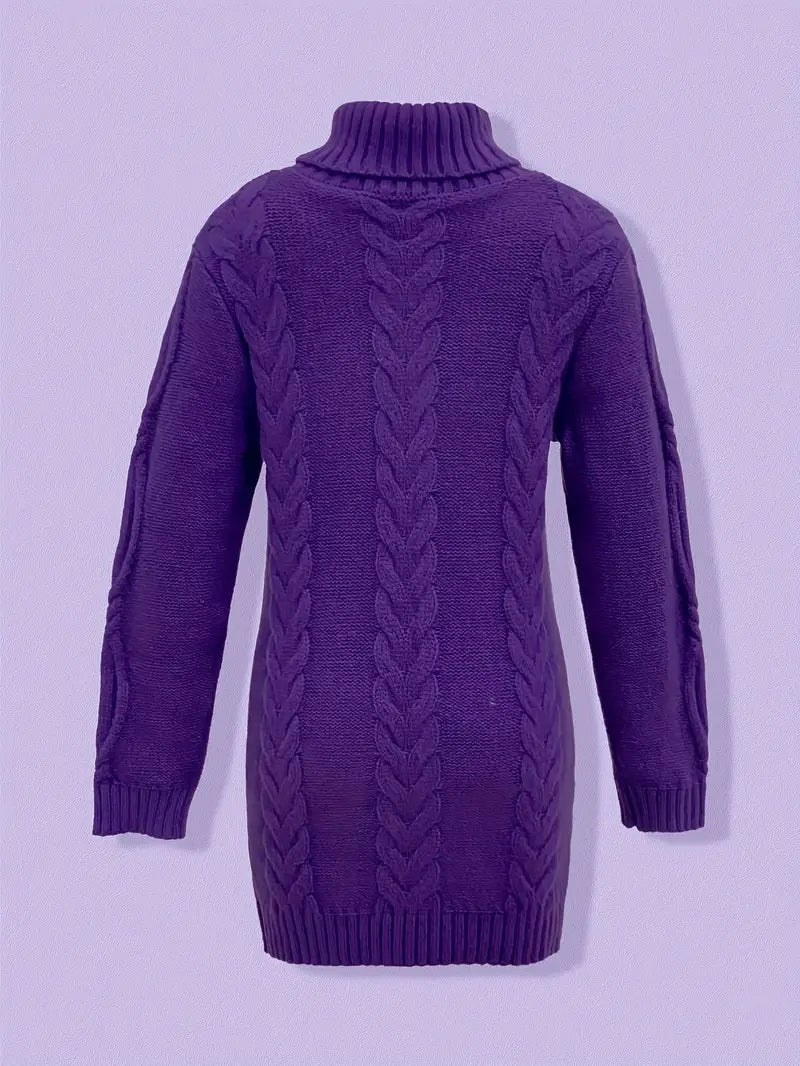 Narda™ Damen Rollkragen Kleid