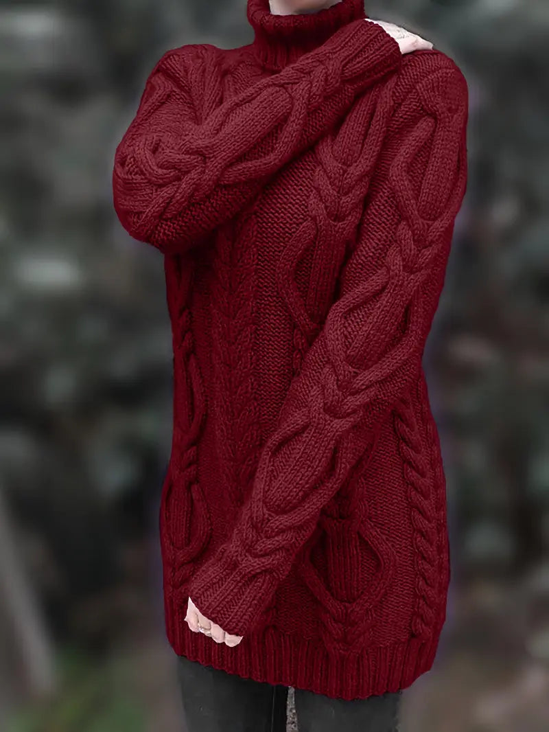 Narda™ Damen Rollkragen Kleid
