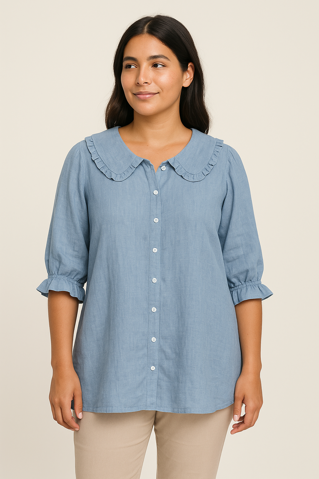 HERBERGER| Damen Bluse mit Rüschenakzent für Sommer