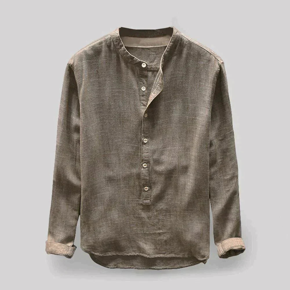 Strukturklang Herren langarmshirt
