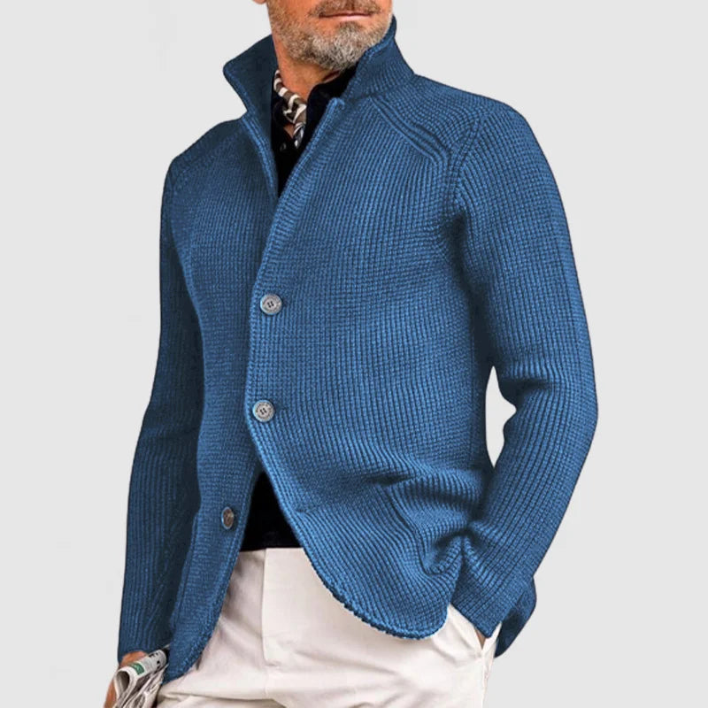 Elegante Strickjacke mit Revers für Herren