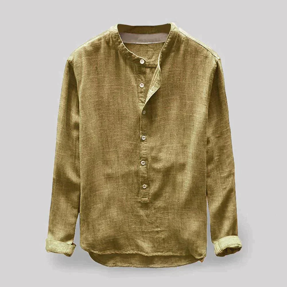 Strukturklang Herren langarmshirt