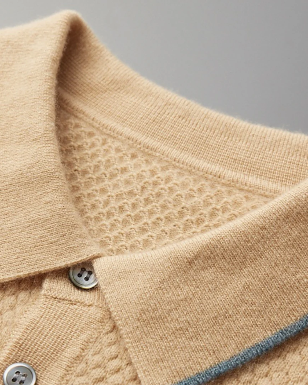 Edelglanz Herren Cashmere Polo-Shirt