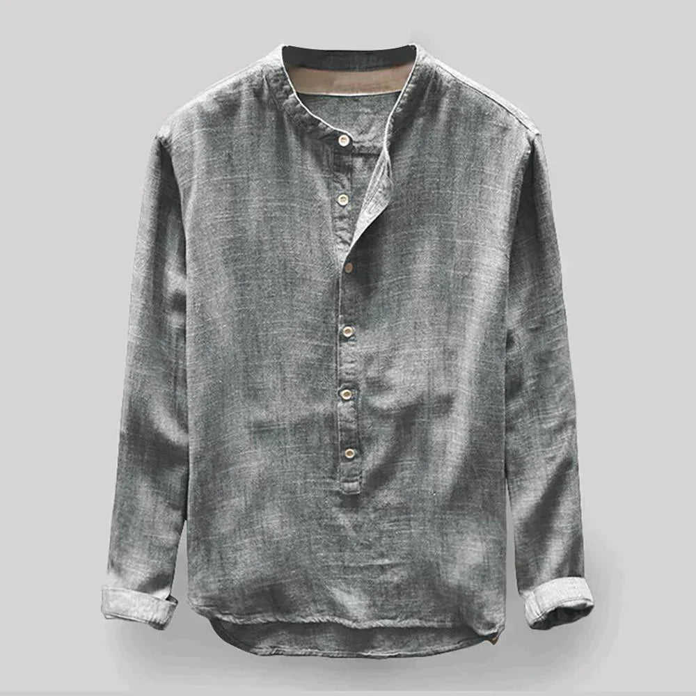 Strukturklang Herren langarmshirt