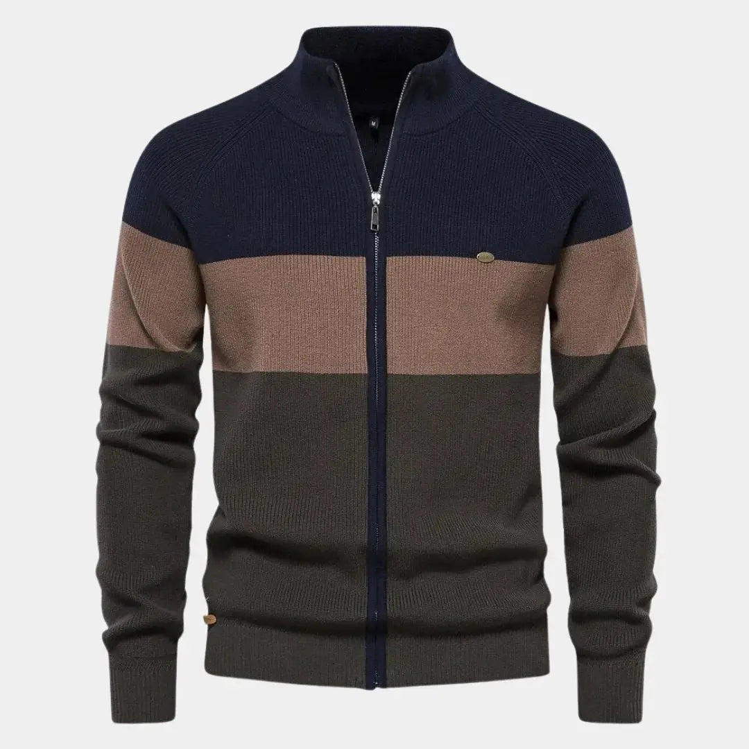 Strickpullover mit Reißverschluss