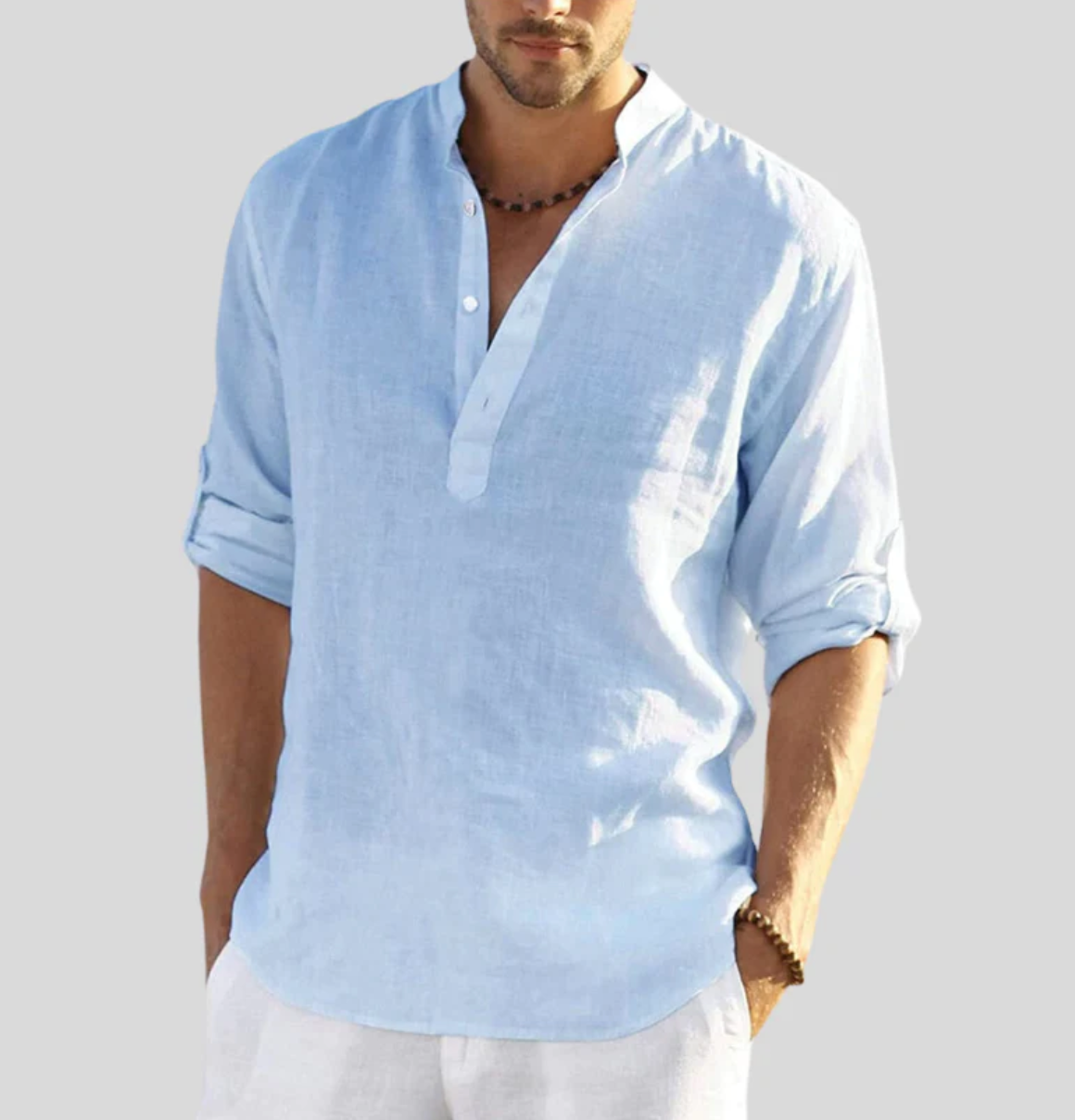Leinenklar Herren Langarmshirt