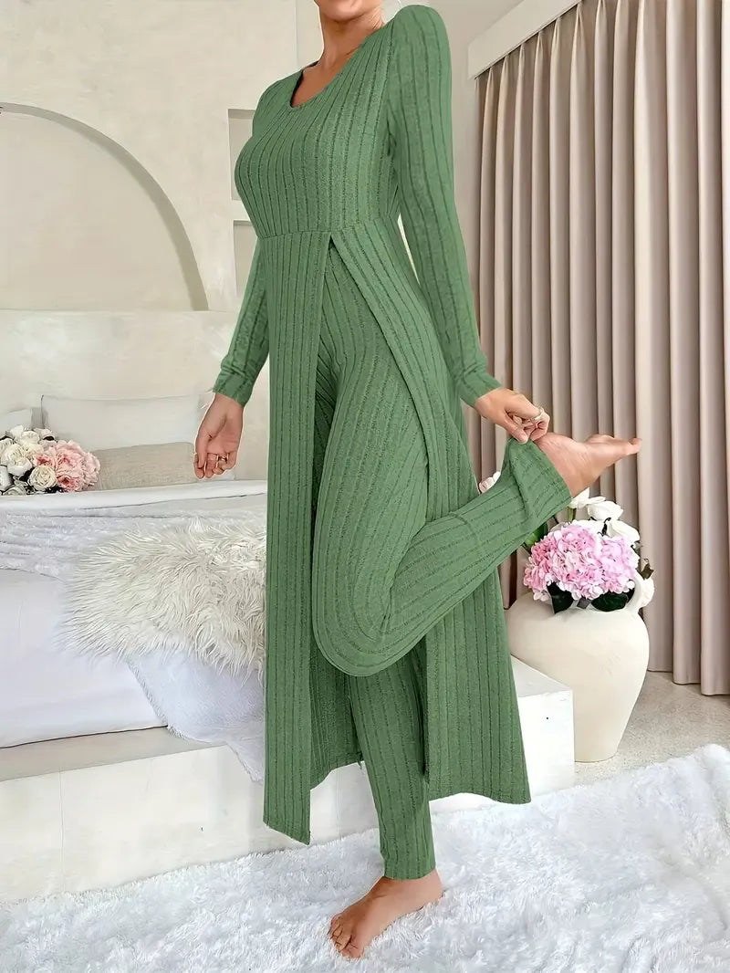 Zayda Elegantes Zweiteiliges Strick Set