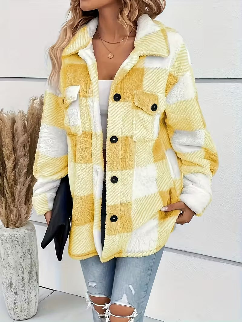 Sabria™ Karierte Fleecejacke