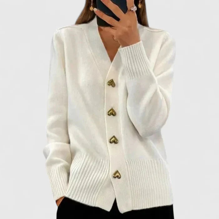 Lyddia™ Strickjacke Mit Herzknöpfen