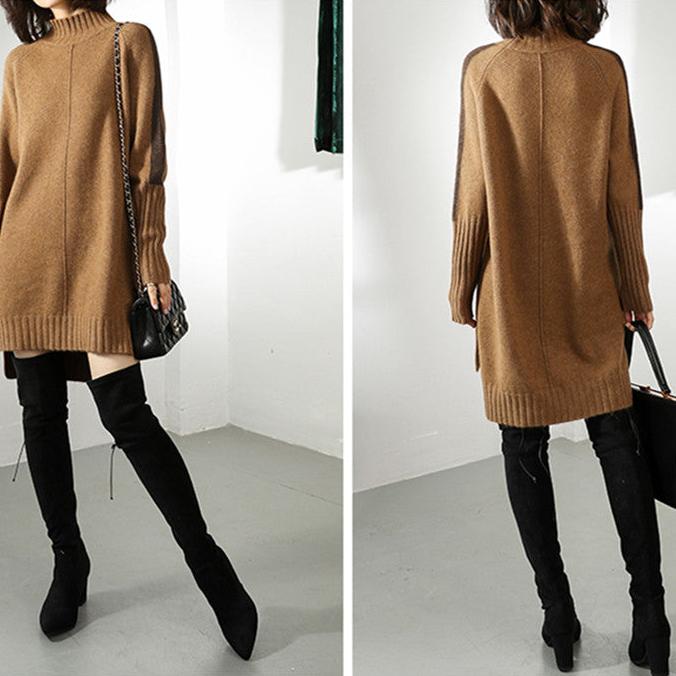 Rollkragenpullover Kleid