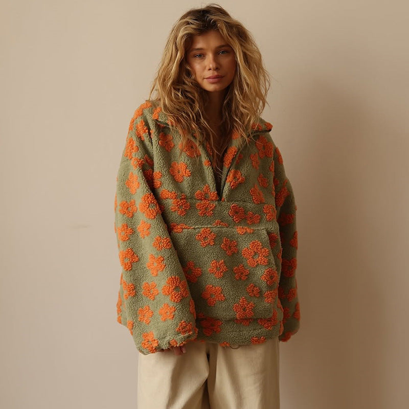 Azelma™ Langärmeliger Vlies Pullover