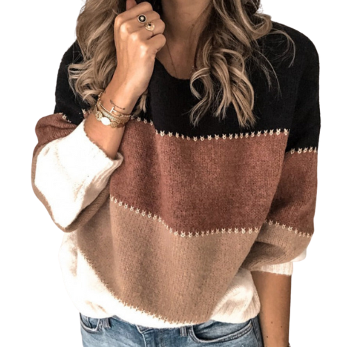 Gestreifter Strickpulli