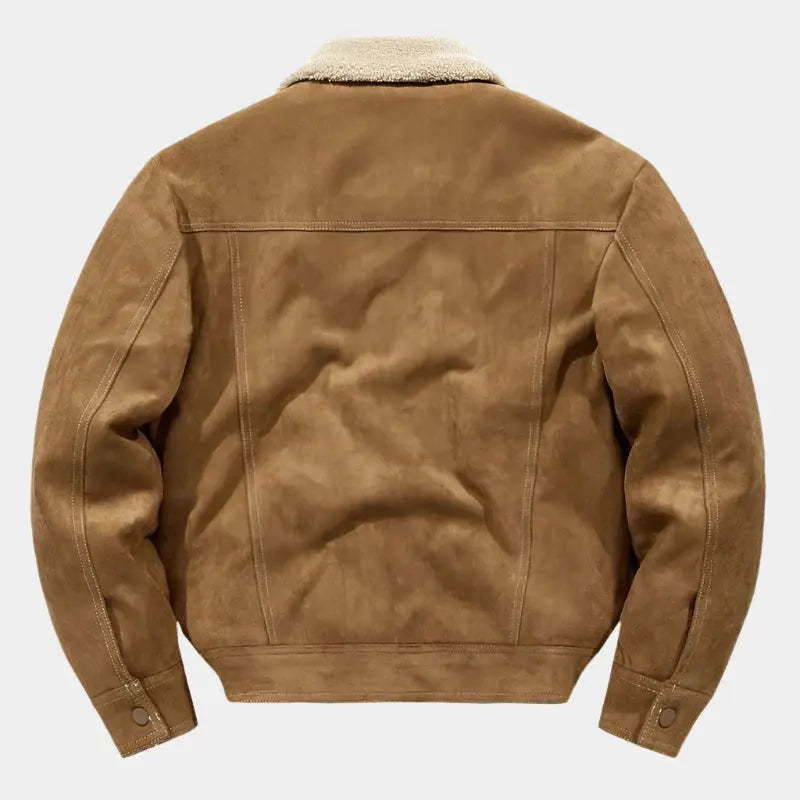 Exklusive Fleece-Wildlederjacke