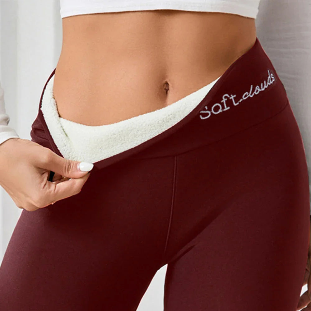 Gefütterte Winter Fleece Damen Leggings Warm & Bequem