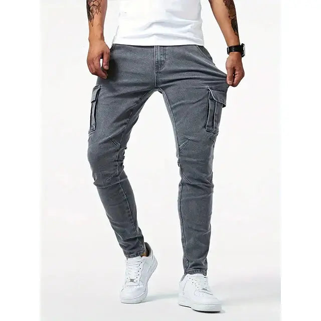 Denim Jeans Cargo Hose