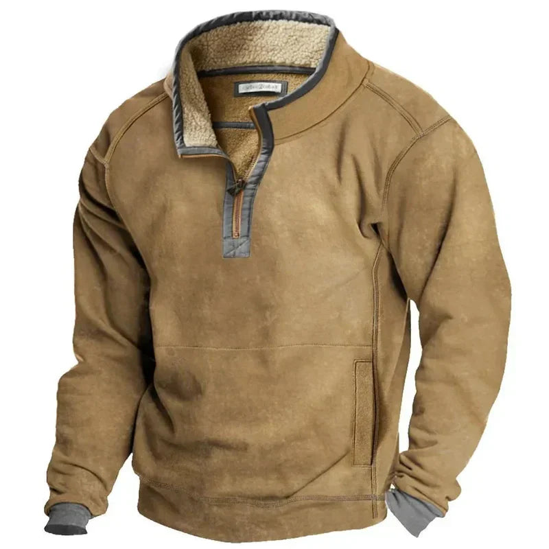 Farley Fleece gefütterter Pullover Mit Reißverschluss