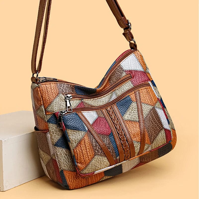 Solara™ Mosaik-Ledertasche