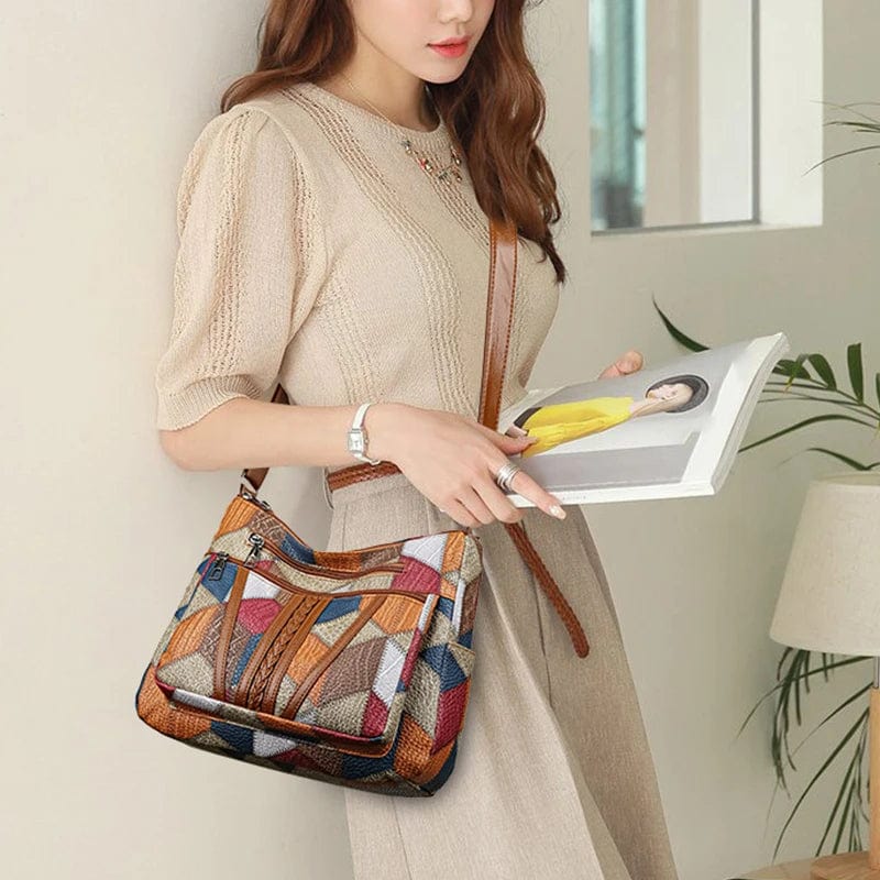Solara™ Mosaik-Ledertasche
