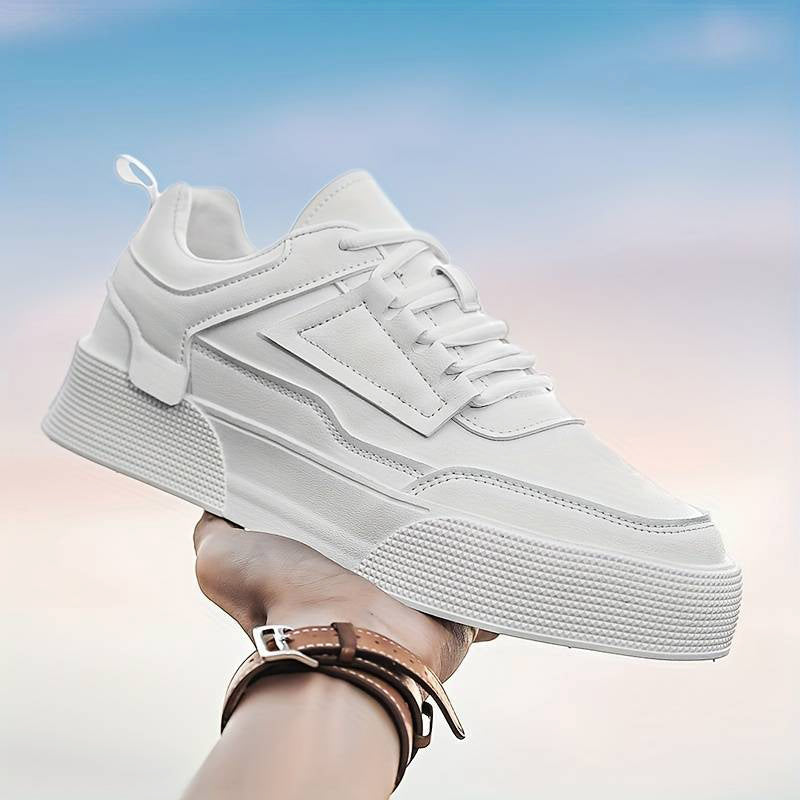 HERBERGER | Herren Plateau-Sneaker Mike in Weiß mit klarer Formgebung