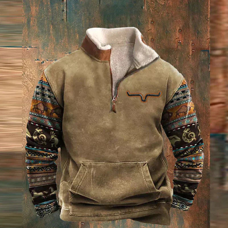 Gisbert – Bequemer Pullover Mit Reissverschluss