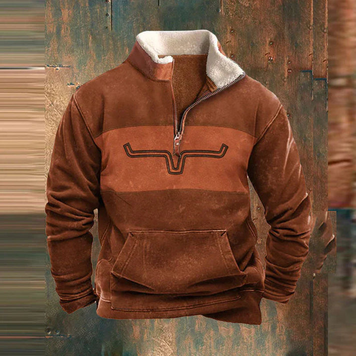 Gisbert – Bequemer Pullover Mit Reissverschluss