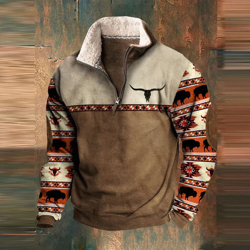 Gisbert – Bequemer Pullover Mit Reissverschluss