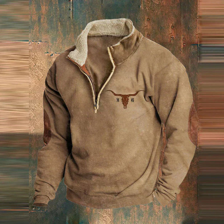 Gisbert – Bequemer Pullover Mit Reissverschluss