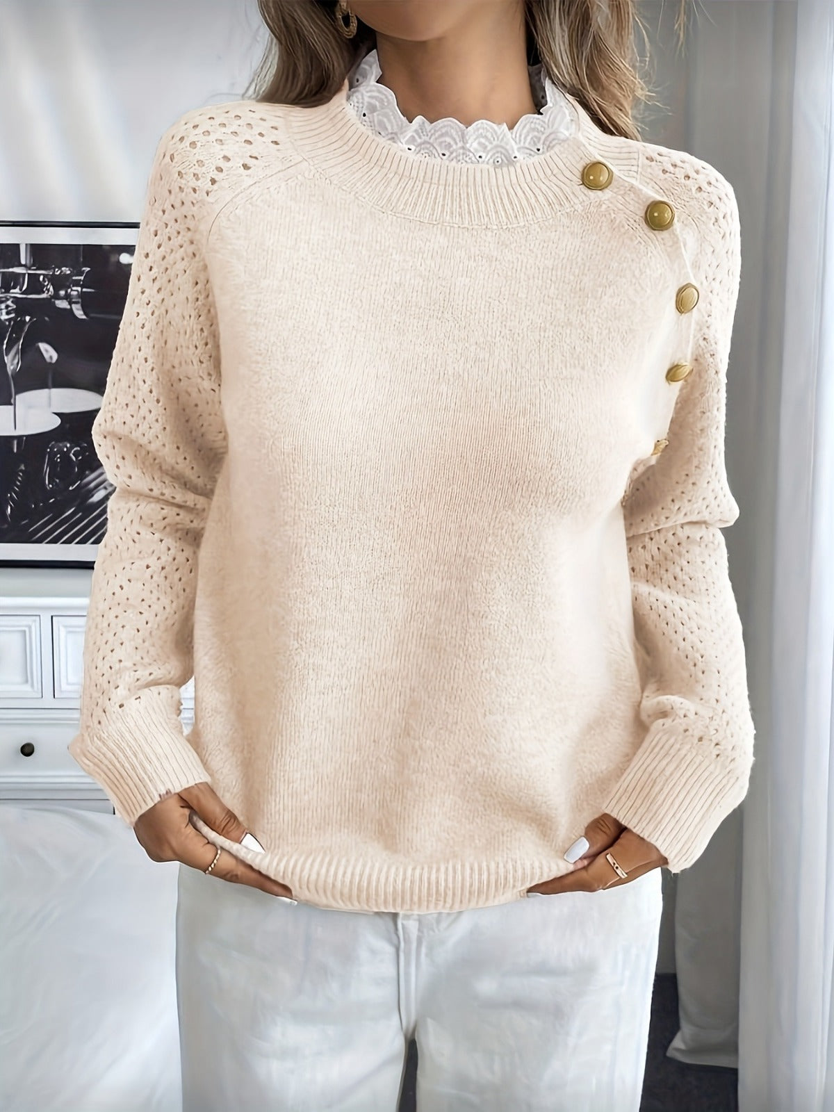 Crelace™ Stylischer Strickpullover